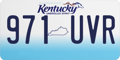 KY license plate 971UVR