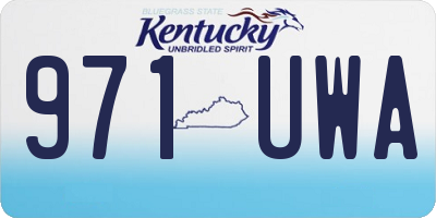 KY license plate 971UWA