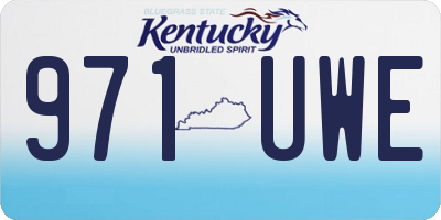 KY license plate 971UWE