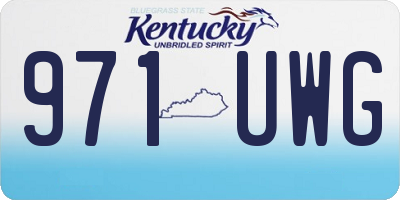 KY license plate 971UWG