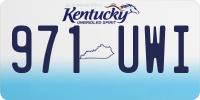 KY license plate 971UWI
