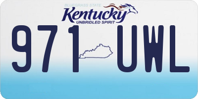 KY license plate 971UWL