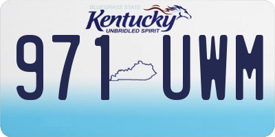 KY license plate 971UWM