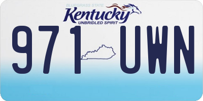KY license plate 971UWN