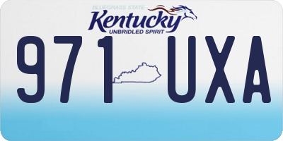 KY license plate 971UXA