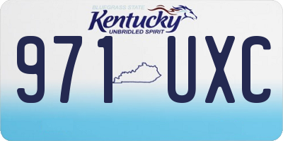 KY license plate 971UXC