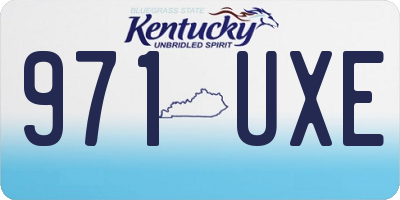 KY license plate 971UXE