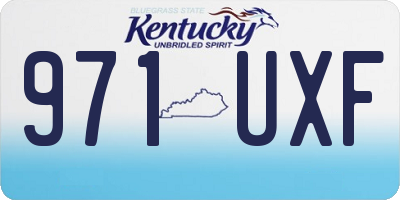 KY license plate 971UXF