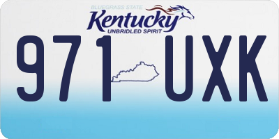 KY license plate 971UXK