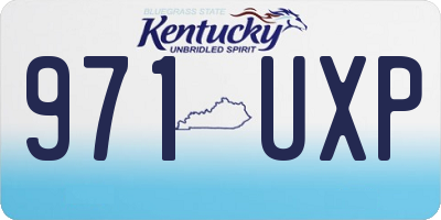 KY license plate 971UXP