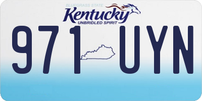 KY license plate 971UYN