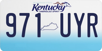 KY license plate 971UYR