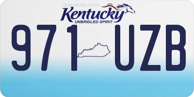 KY license plate 971UZB
