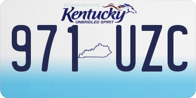 KY license plate 971UZC