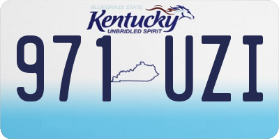 KY license plate 971UZI