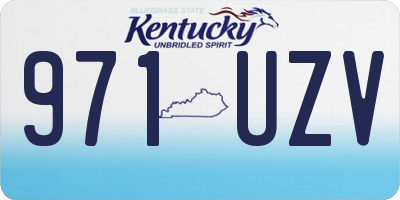 KY license plate 971UZV