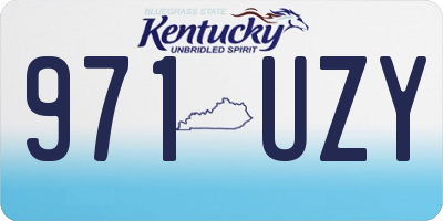 KY license plate 971UZY
