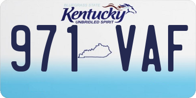 KY license plate 971VAF