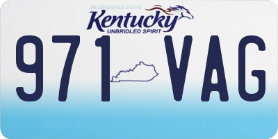 KY license plate 971VAG