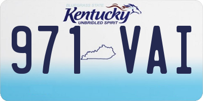 KY license plate 971VAI