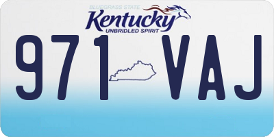 KY license plate 971VAJ