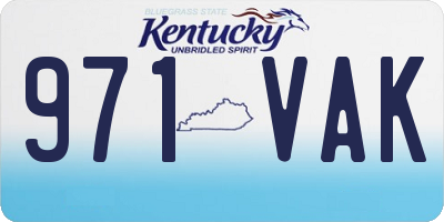 KY license plate 971VAK