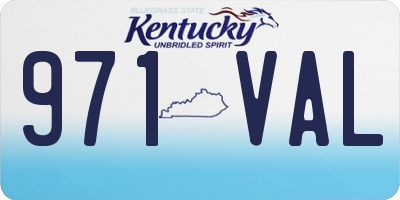 KY license plate 971VAL