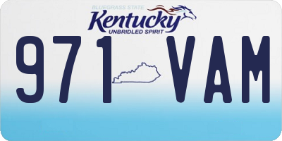 KY license plate 971VAM