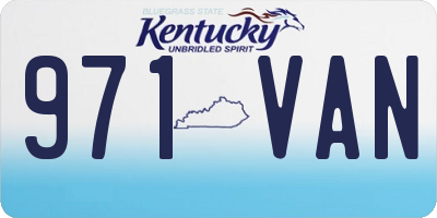 KY license plate 971VAN