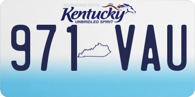 KY license plate 971VAU
