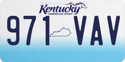 KY license plate 971VAV