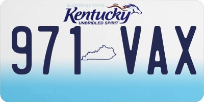 KY license plate 971VAX