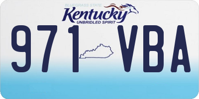 KY license plate 971VBA