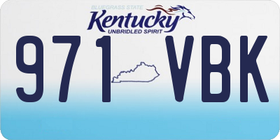 KY license plate 971VBK