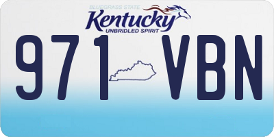 KY license plate 971VBN