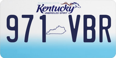 KY license plate 971VBR