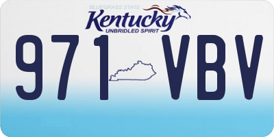 KY license plate 971VBV