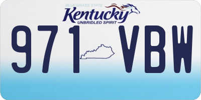 KY license plate 971VBW