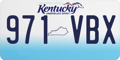 KY license plate 971VBX