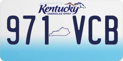 KY license plate 971VCB