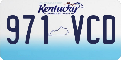 KY license plate 971VCD