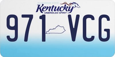 KY license plate 971VCG