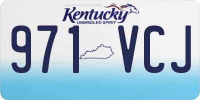 KY license plate 971VCJ