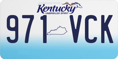KY license plate 971VCK