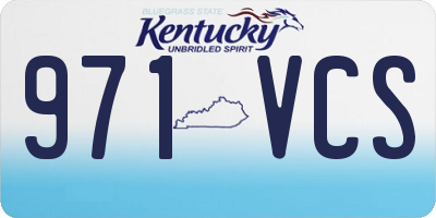 KY license plate 971VCS