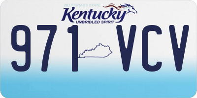 KY license plate 971VCV