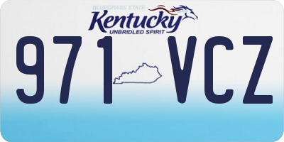 KY license plate 971VCZ
