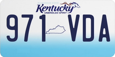 KY license plate 971VDA