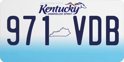 KY license plate 971VDB