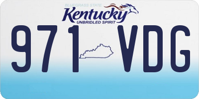 KY license plate 971VDG